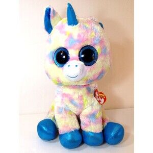 TY Beanie Boos Silk Collection BLITZ the Unicorn 17" Large Pastel Tie Die